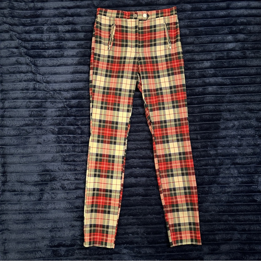 H&M Tartan Skinny Pants